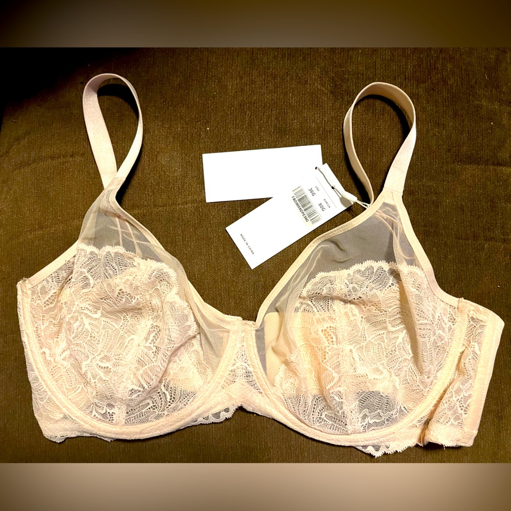 HSIA Women’s 34G Light Pink Lace Bra